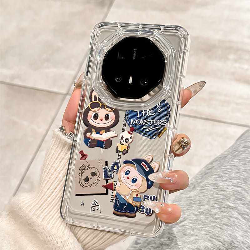 适用于华为mate70rs非凡大师手机壳牛仔拉布布爆款可爱labubu新款透明时尚60rs保时捷硅胶全包防摔保护套创意