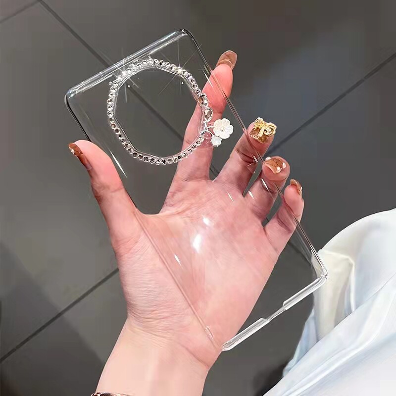 适用于华为mate40rs保时捷手机壳女款超薄透明50rs保护套全包防摔奢华镜头闪钻个性60rs非凡大师pro网红新款