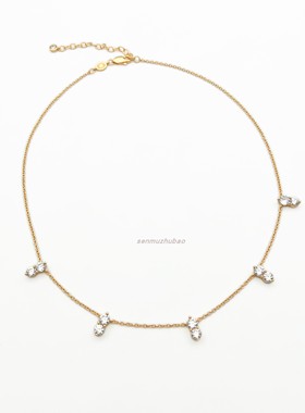 葫芦钻纯银项链高流苏锆石高级