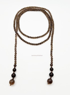 叠戴长款毛衣链欧美天然石项链