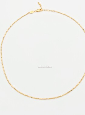 意大利钻石切面链条闪耀竹节项链