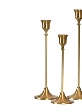 跨境电镀铝艺烛台防锈复古