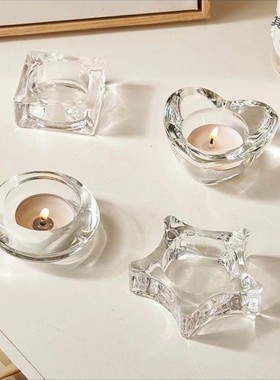 五角星茶蜡杯亚马逊热销烛台透明