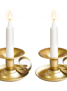 欧式复古烛台金属手持蜡烛杯底座