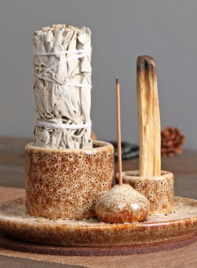 莫兰迪色系烛台北欧风格