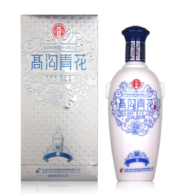 今世缘白酒42度高沟小青花500ML*4瓶浓香型型白酒