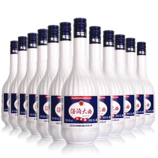 45度优质汤沟大曲酒白瓷 江苏产 家常自饮酒500ml*12瓶