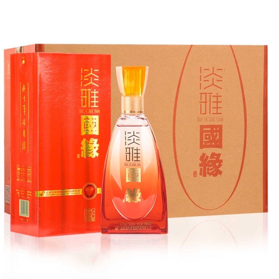今世缘国缘商务淡雅42度浓香型粮食白酒500ml*6整箱婚宴节日送礼