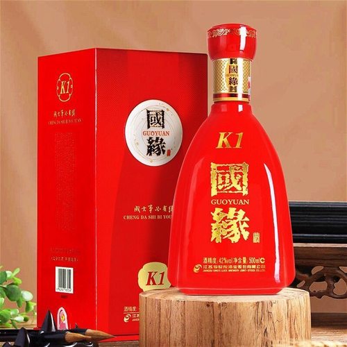 今世缘国缘42度K1酒500ml*2瓶送礼袋婚礼宴请用酒粮食酒