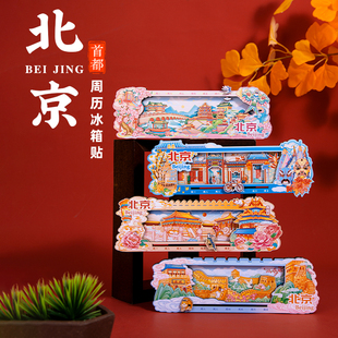 北京周历冰箱贴故宫长城胡同博物馆烟袋斜街闲逸居旅游景点纪念品