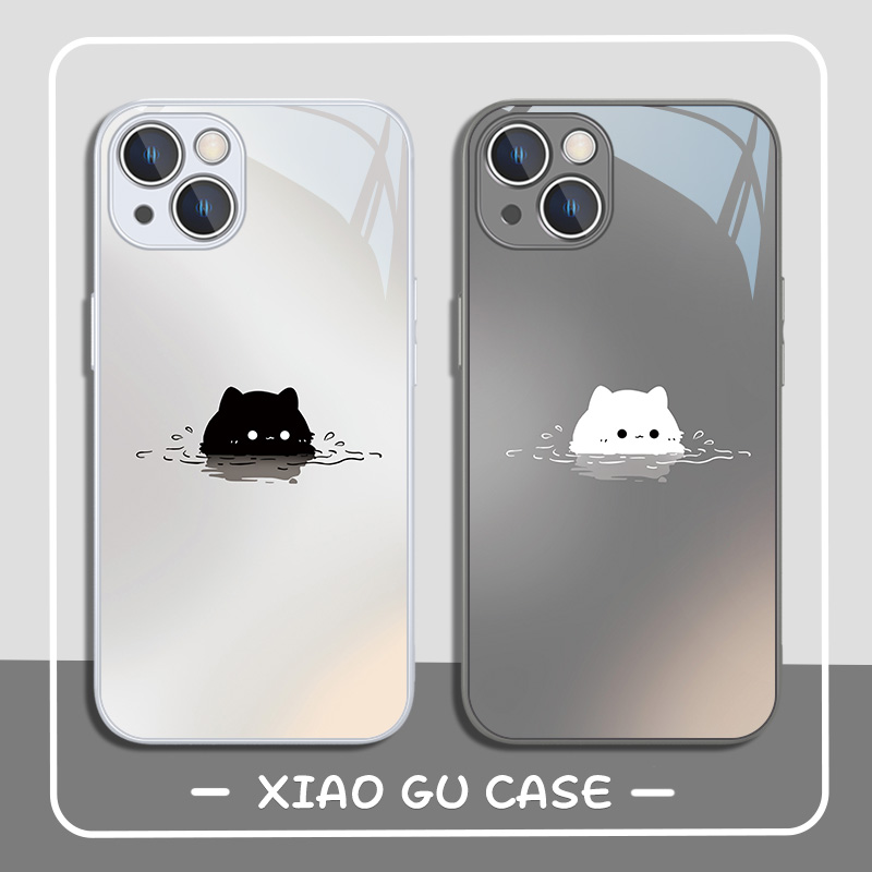 黑猫白猫情侣新款手机壳