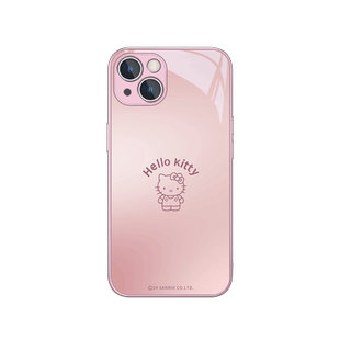 HelloKitty手机壳适用苹果14pro凯蒂猫iPhone15promax粉色17pro渐变13女新款12简约11高级感xr玻璃8/17air套x