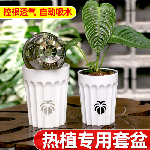 树脂花盆套盆自吸水控根透气