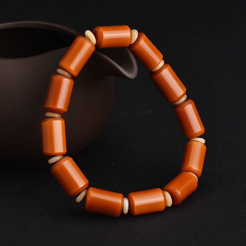 温文如玉红如玛瑙玉化串