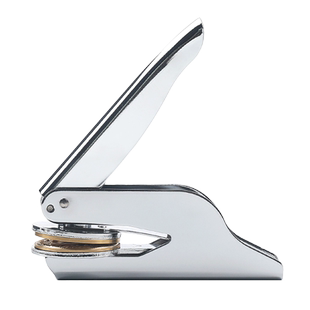 刻字钢印压机婚礼印章订制凹凸印章压纹银章公司logo定刻蓝色证书钢印不干胶贴纸