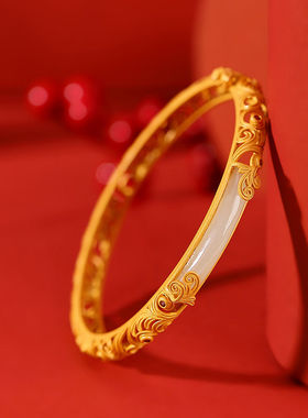 复古风鎏金宫廷风设计款镂空手镯