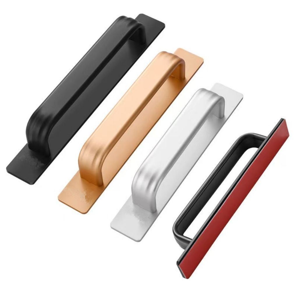 铝合金门把手免打孔粘贴式纱窗钉门抽屉玻璃窗柜阳台推拉纱门把手