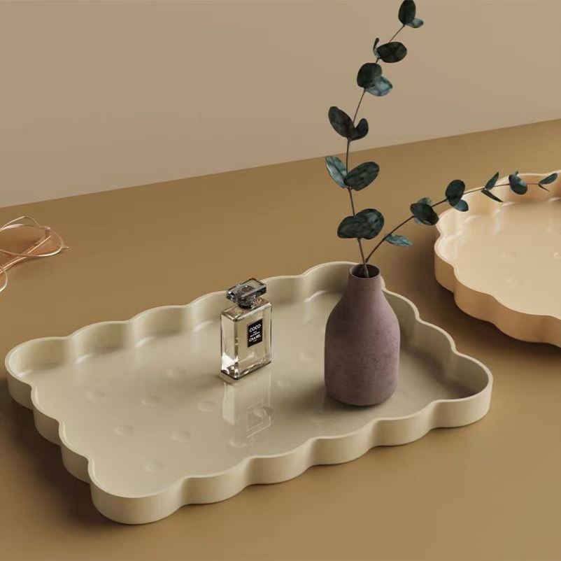 显初托盘家用放茶杯长方形杯子水杯茶盘ins风茶杯盘杯盘水果拖盘