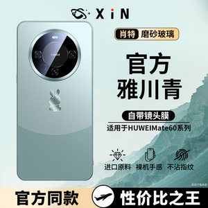 初馨CXIN 适用华为mate60pro手机壳mate50新款磨砂玻璃mate40por超薄防摔全包镜头30e高级硅胶网红女潮男