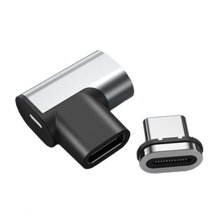 尚优琦USB4磁吸PD快充100W转接头Type-C弯头适用华为荣耀小米华硕苹果MacBook笔记本充电雷电4/3数据线转换器