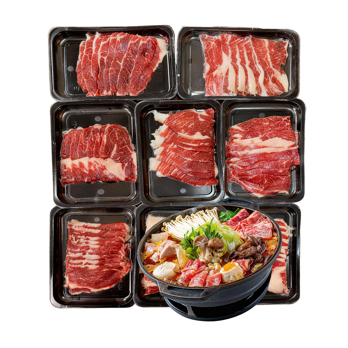 【所有佳吉诚品】谷饲后胸切片150g*8盒谷饲涮烤牛肉片