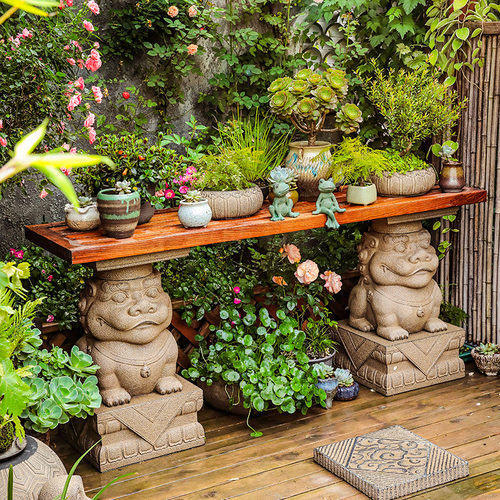 汉韵堂庭院中式实木花架