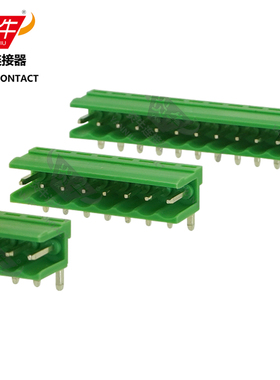 3.96mm绿色扁平插拔式PCB接线端子台HT396R接插件连接器接线排
