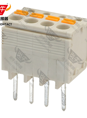 长针/长脚YN450/KF239炎牛PCB接线端子5.0mm弹簧式按钮凤凰端子