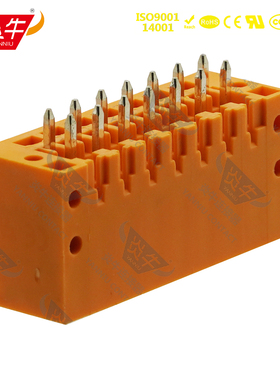 3.5mm双层弹簧插拔式PCB接线端子台KF2EDGEVM/15EDGVHDM/KF12EDVM