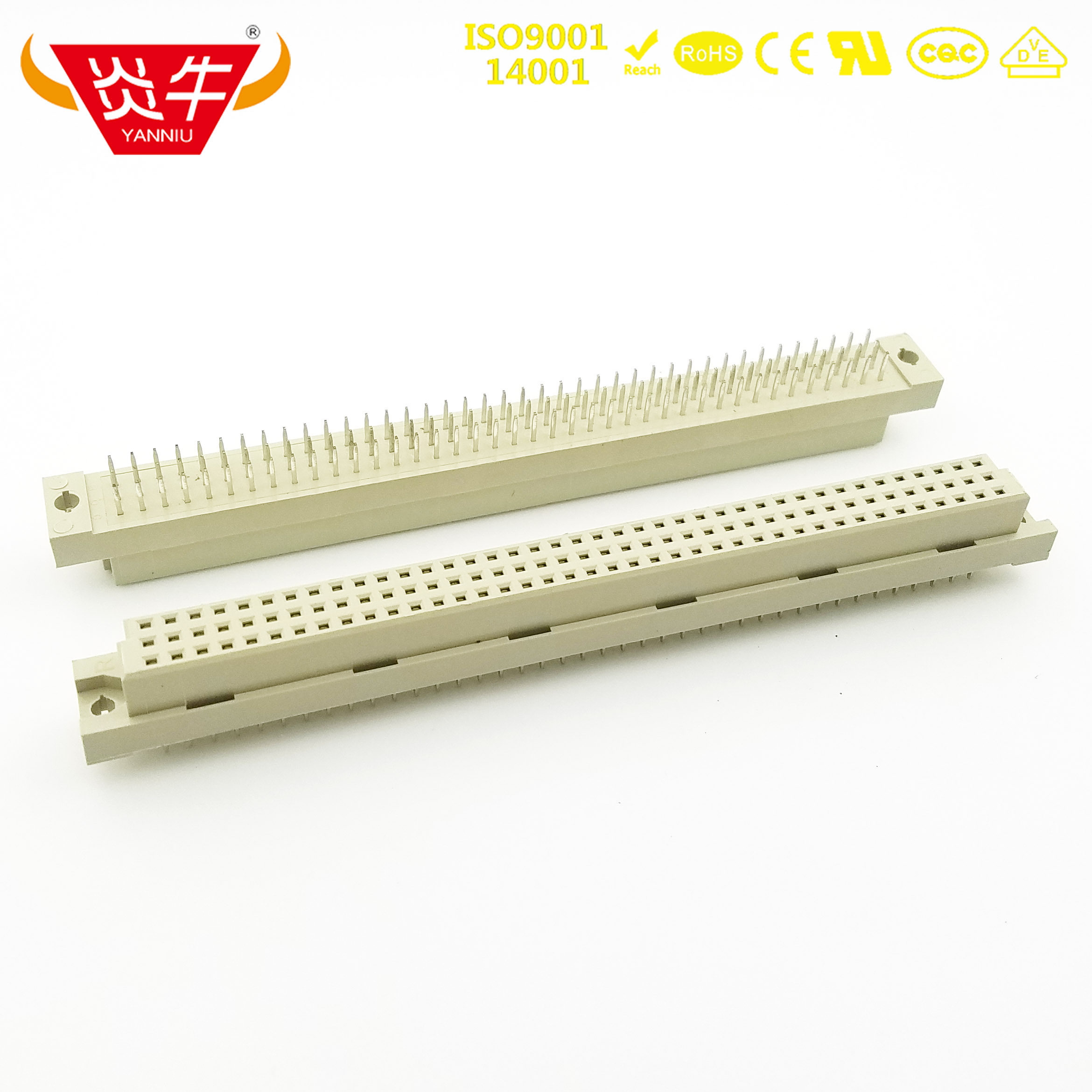 现货120P镀金3*40P欧式插座2.54mm板对板DIN41612连接器3120直孔
