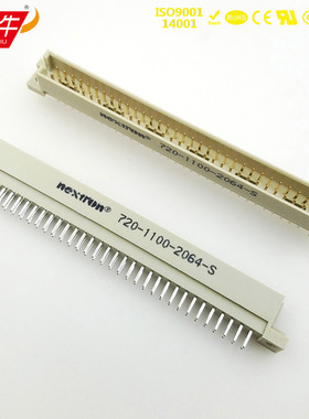 Nextron正凌精工64P欧式插座264直针板对板连接器720-1100-2064-S