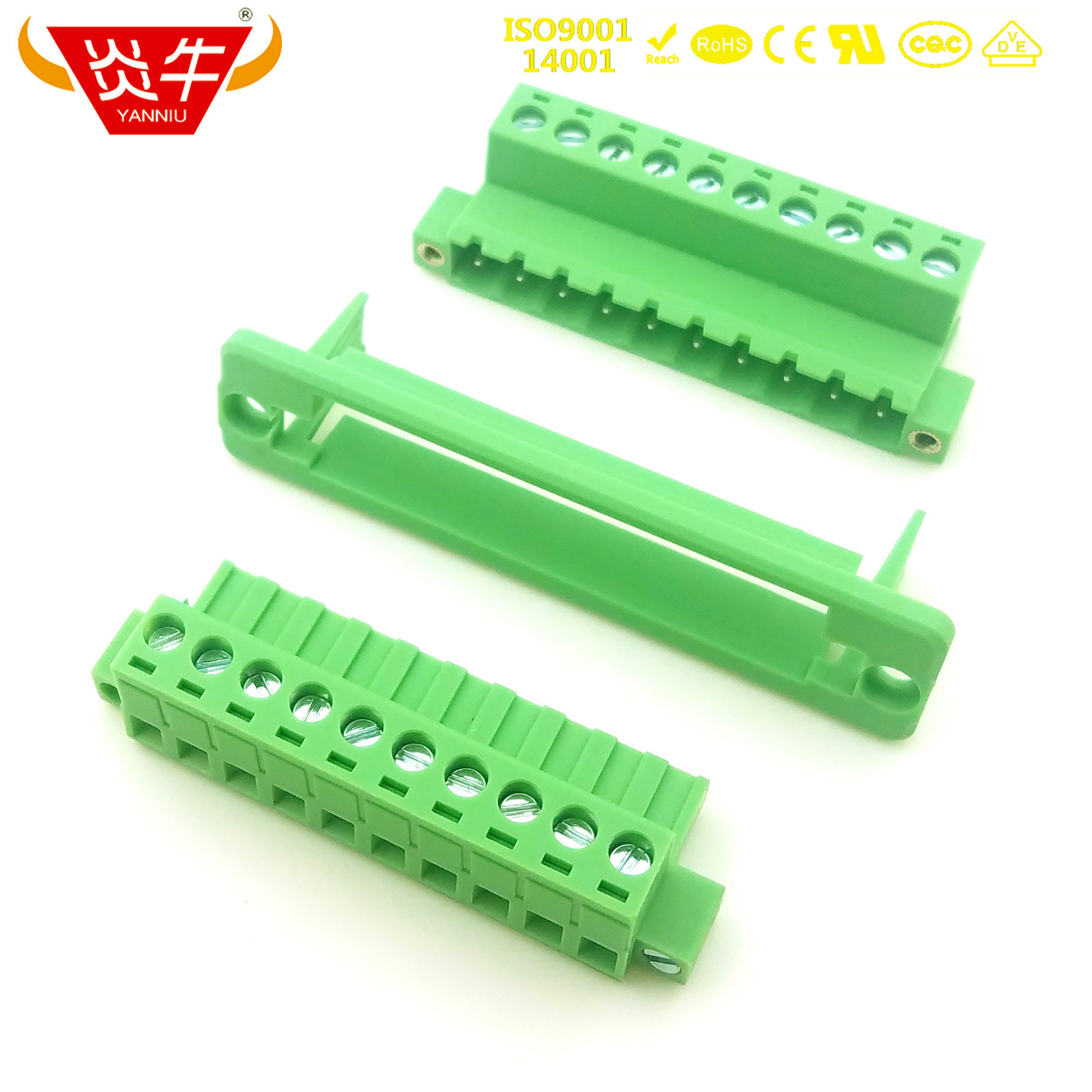 5.08mm凤凰穿墙接线端子台排安装框架2CDG/KF2EDGWC/IC-DFR连接器