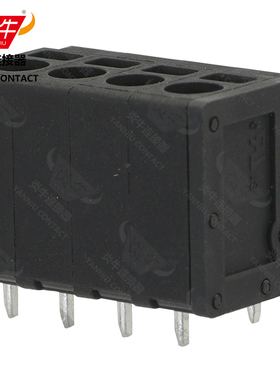 黑色YN271V/DG/KF205V/SPT1.5炎牛PCB接线端子3.5mm弹簧凤凰端子