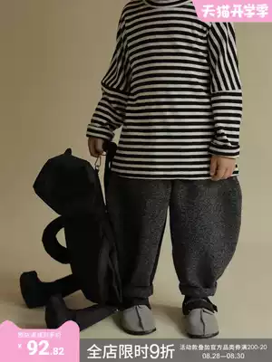 oddtails Zhongda children's clothing pants Korean version of the Western school boys loose pants 2021 spring and Autumn new children's casual pants