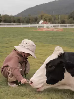 oddtails boy mink velvet sweater 2021 New Medium Big Boy warm autumn and winter solid color round neck