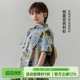 童装 oddtails男童短袖 中大童夏装 100%棉2025新款 儿童休闲上衣 衬衫