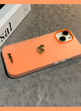 金色英文小马适用华为荣耀500手机壳400pro橙色300por果冻x70带x60挂绳x50新年honor马年huawei卡通立体防摔p