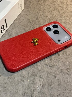 2026金色小马适用苹果17手机壳iPhone16e新年15promax红色14plus本命年13pro卡通12mini立体11马年se4/air/xr