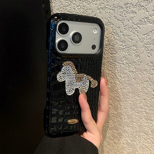 卡通水钻闪钻小马适用oppoa6gt手机壳a6plus渐变a5pro黑色a3x鳄鱼纹a2m立体a1i高级感a58x仿皮a93s皮纹a98a97