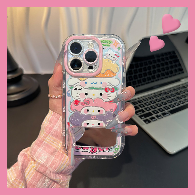 手机壳羽纱卡通叠叠三丽欧玉桂狗KT猫库洛米