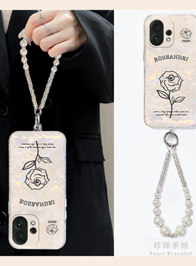 适用vivos30手机壳s20pro高级感s19黑色s18e玫瑰花s17t花朵s16带挂绳s15挂链s12韩系s10贝壳纹s9小众s1女vivo