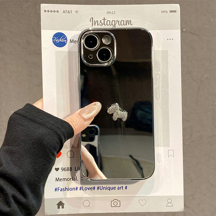 卡通水钻小马适用opporeno15手机壳reno14pro银色reon13电镀12镜面11新年10por+马年9立体8简约7se女6十oppo