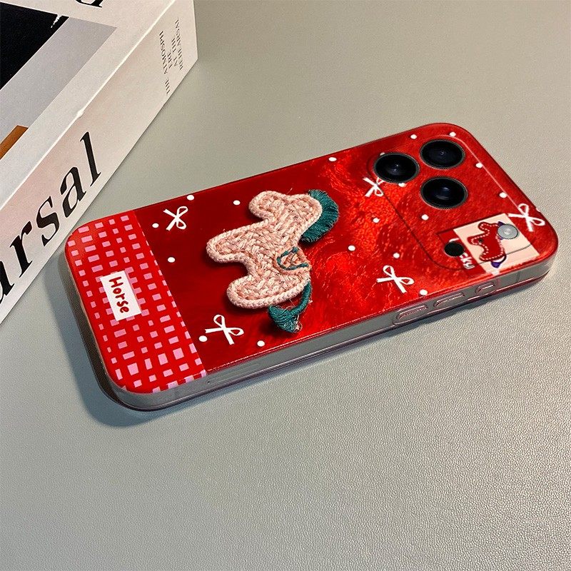 手机壳硅胶2026马年卡通刺绣小马