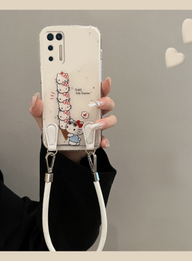 适用坚果pro3手机壳pro2s可斜挎3卡通KT猫pro2带pro手绳r2挂绳r1可爱凯蒂猫白色硅胶软壳手机套网红新款女生p