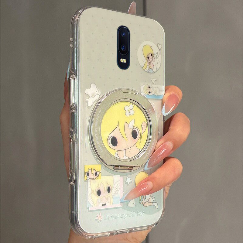 野有上秋适用oppor17手机壳r15x卡通r11splus带r11s旋转r9磁吸r9plus支架r7s秋子r17pro女孩oppo可爱0pp0硅胶