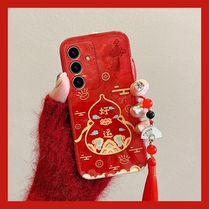 2026葫芦流苏适用三星s25edge手机壳s24plus中国风s23ultra新年s22+马年s21fe红色note20好运s10十galaxy国潮