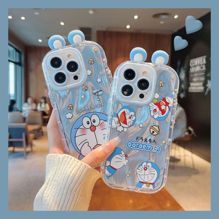 适用华为荣耀x60pro手机壳x60gt卡通x50哆啦A梦x40动漫x30立体x20耳朵x10可爱9x趣味8x畅享80叮当猫honor羽纱