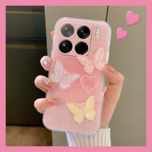 适用小米15手机壳14pro彩色13ultra晕染12s爱心11青春版10立体9蝴蝶civi4带手链3手绳2韩系1s至尊版mi少女心p