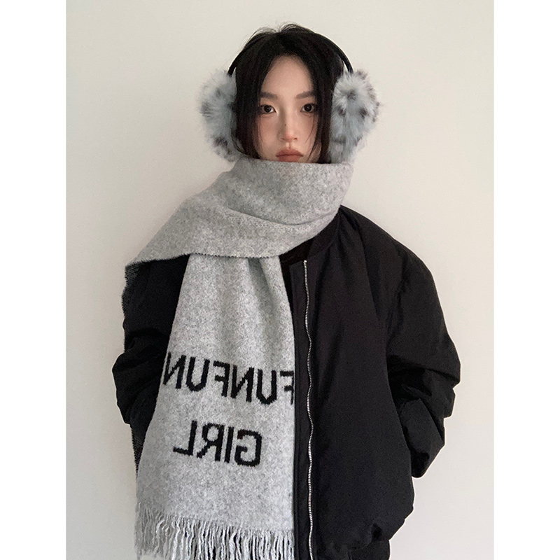 冬季韩版保暖围脖羊毛混纺