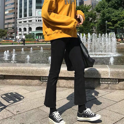 品牌女裤微喇牛仔裤七八九分薄款